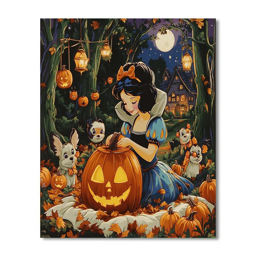 Snow White Midnight Pumpkin Grove DIY paint by numbers