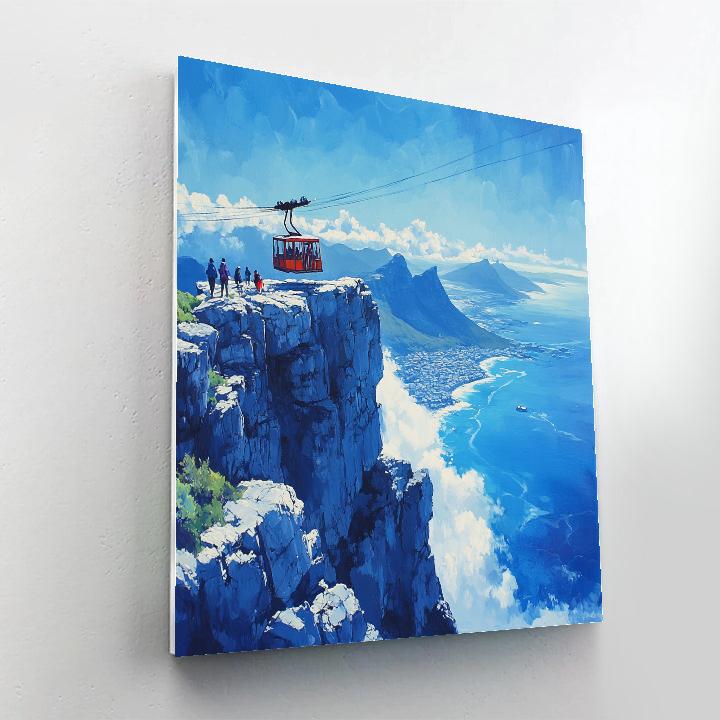 Table Mountain Summit View Cape Town Paint by numbers kits