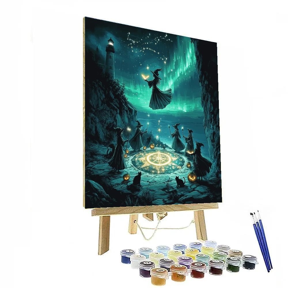 Witching Hour Carousel Halloween paint by number