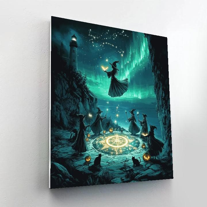 Witching Hour Carousel Halloween paint by number