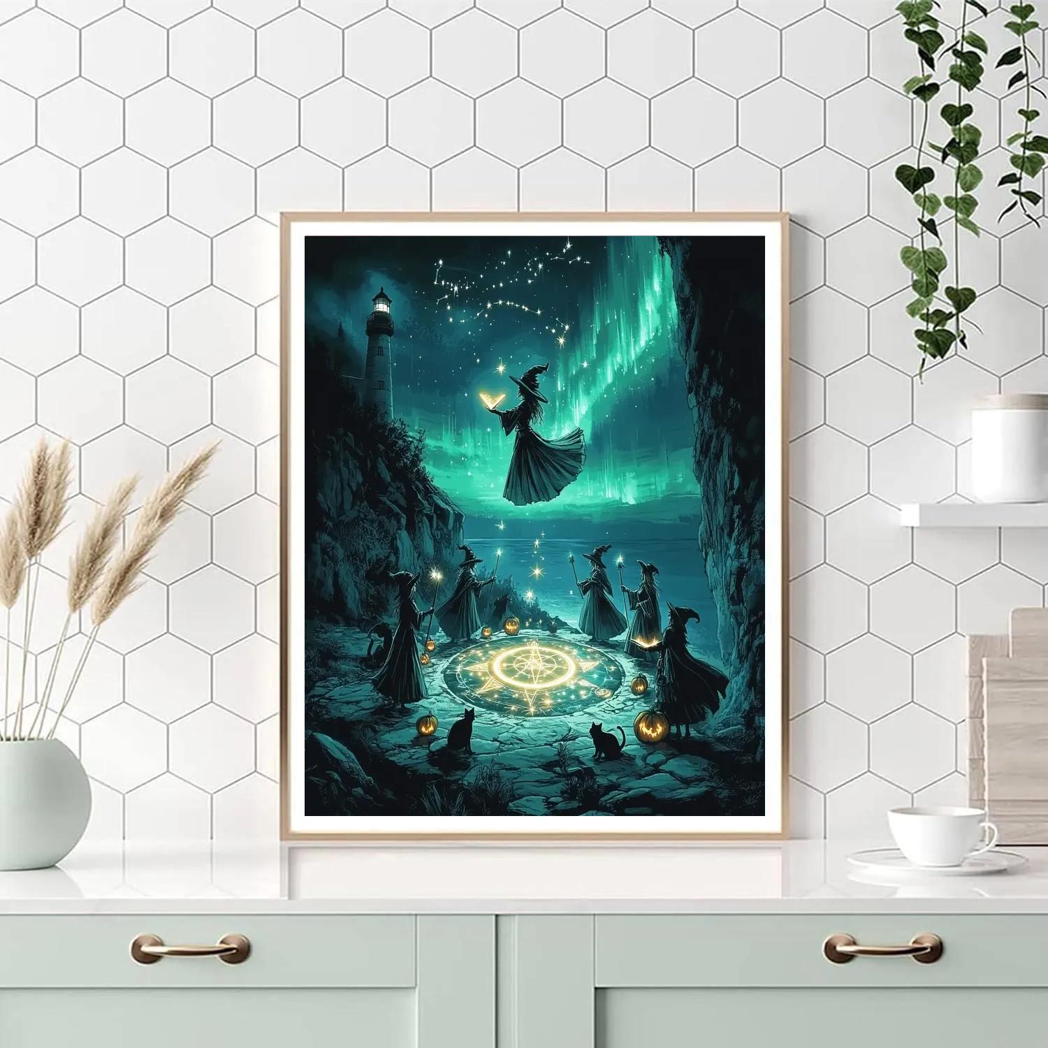 Witching Hour Carousel Halloween paint by number