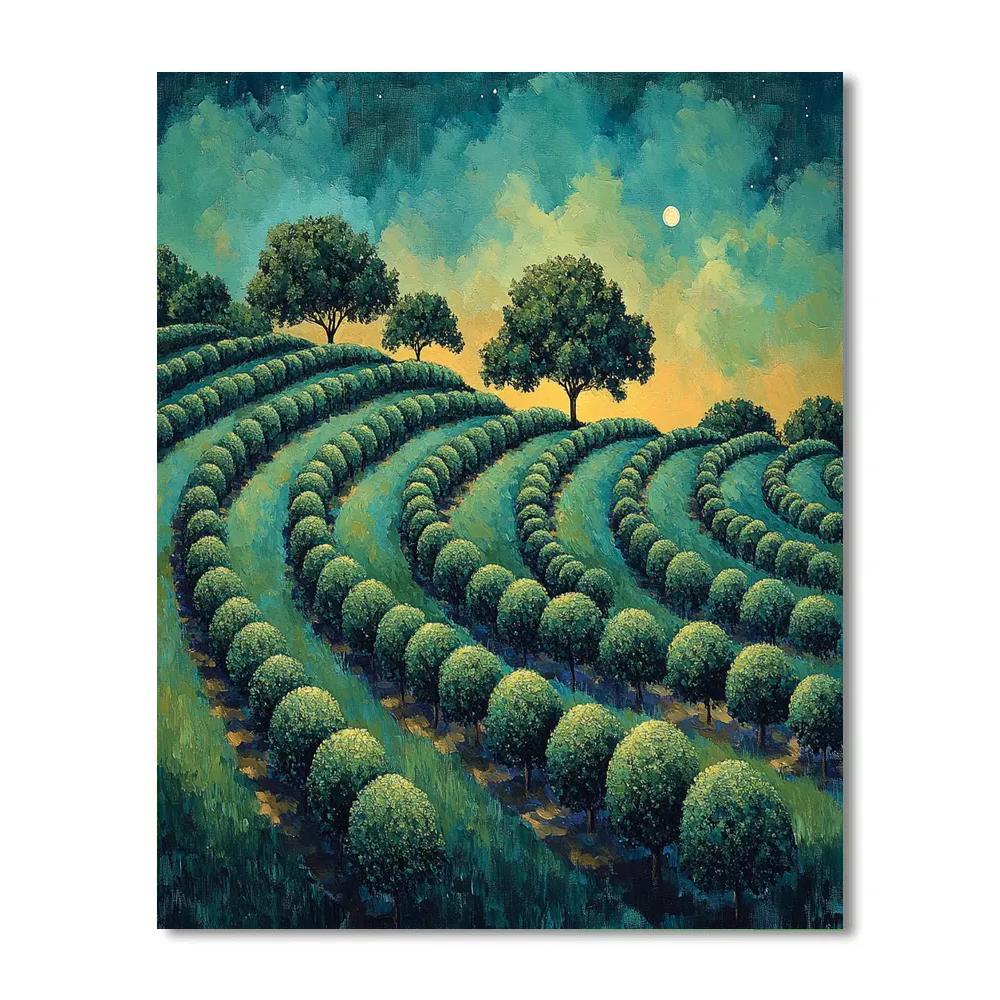 Paul Cézanne Inspired Nocturnal Orchard Atmosphere Painting by numbers kit