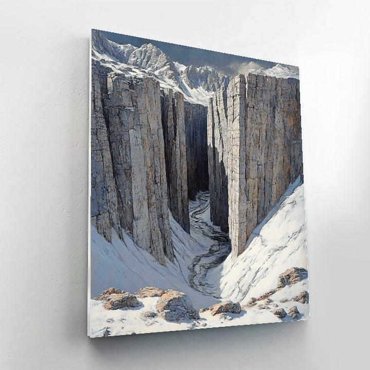 Michelangelo Inspired Granite Canyon paint by numbers