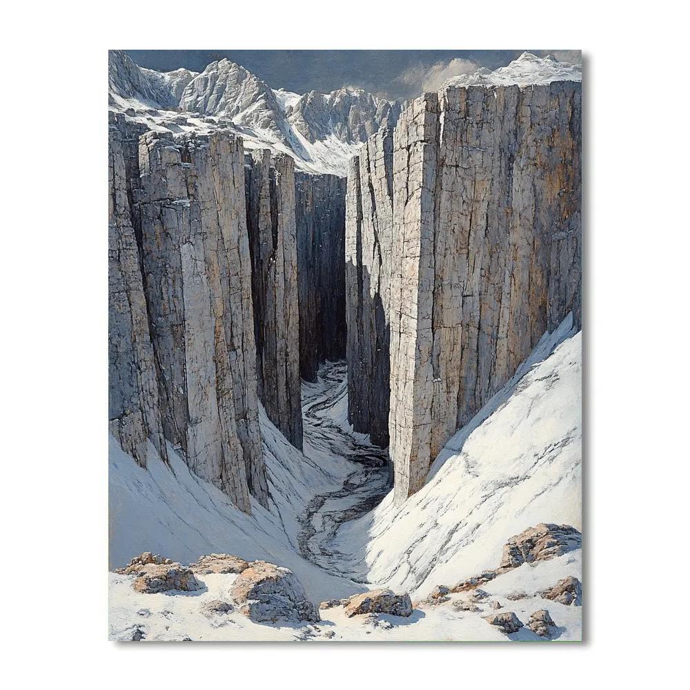 Michelangelo Inspired Granite Canyon paint by numbers
