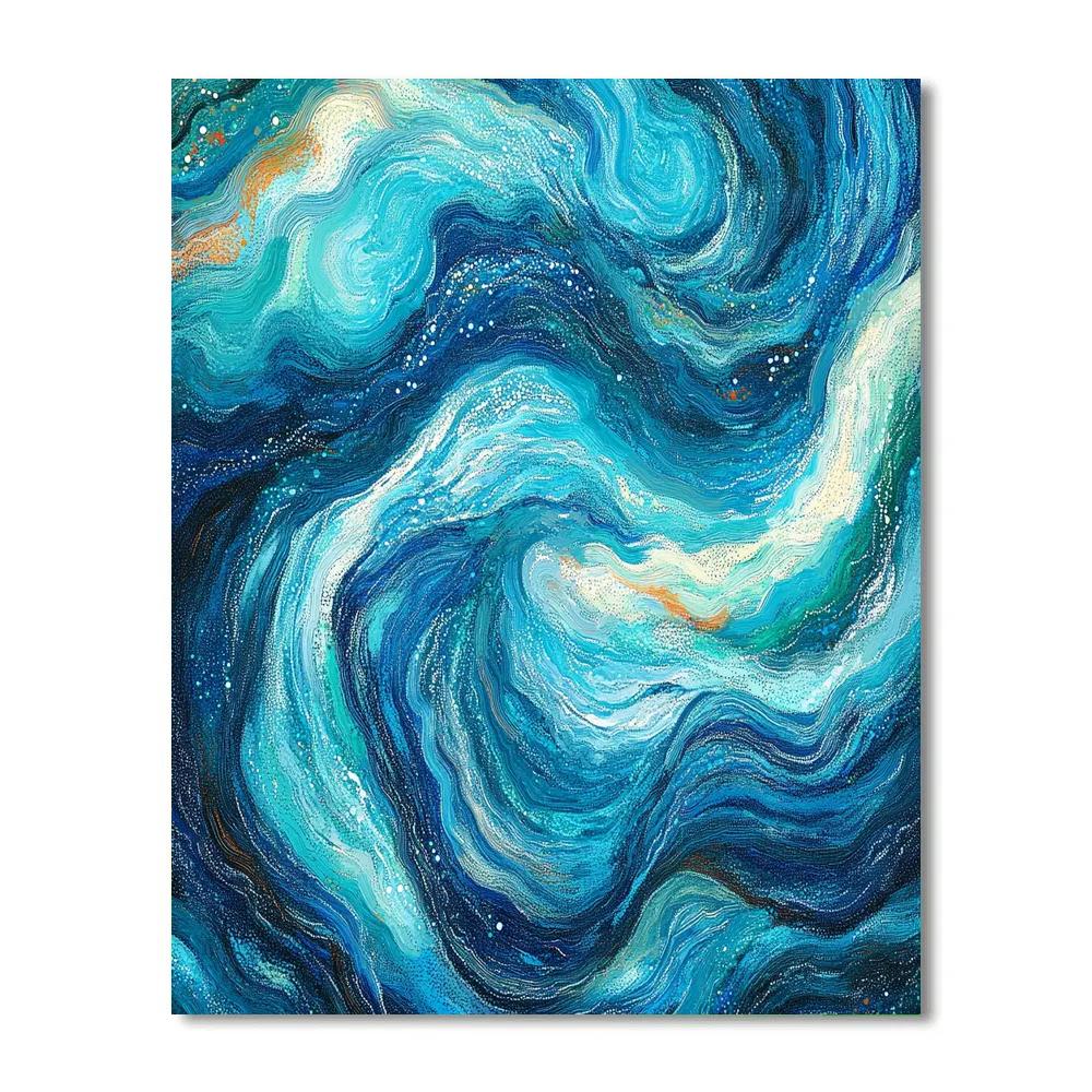 Georges Seurat Inspired Chromatic Ocean Currents Painting by numbers kit