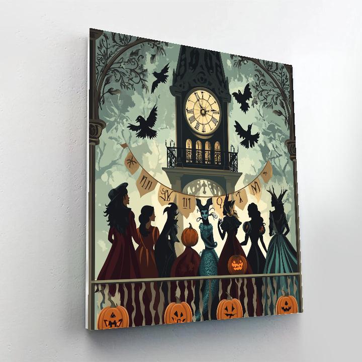 Villainous Masquerade At The Clocktower Number painting