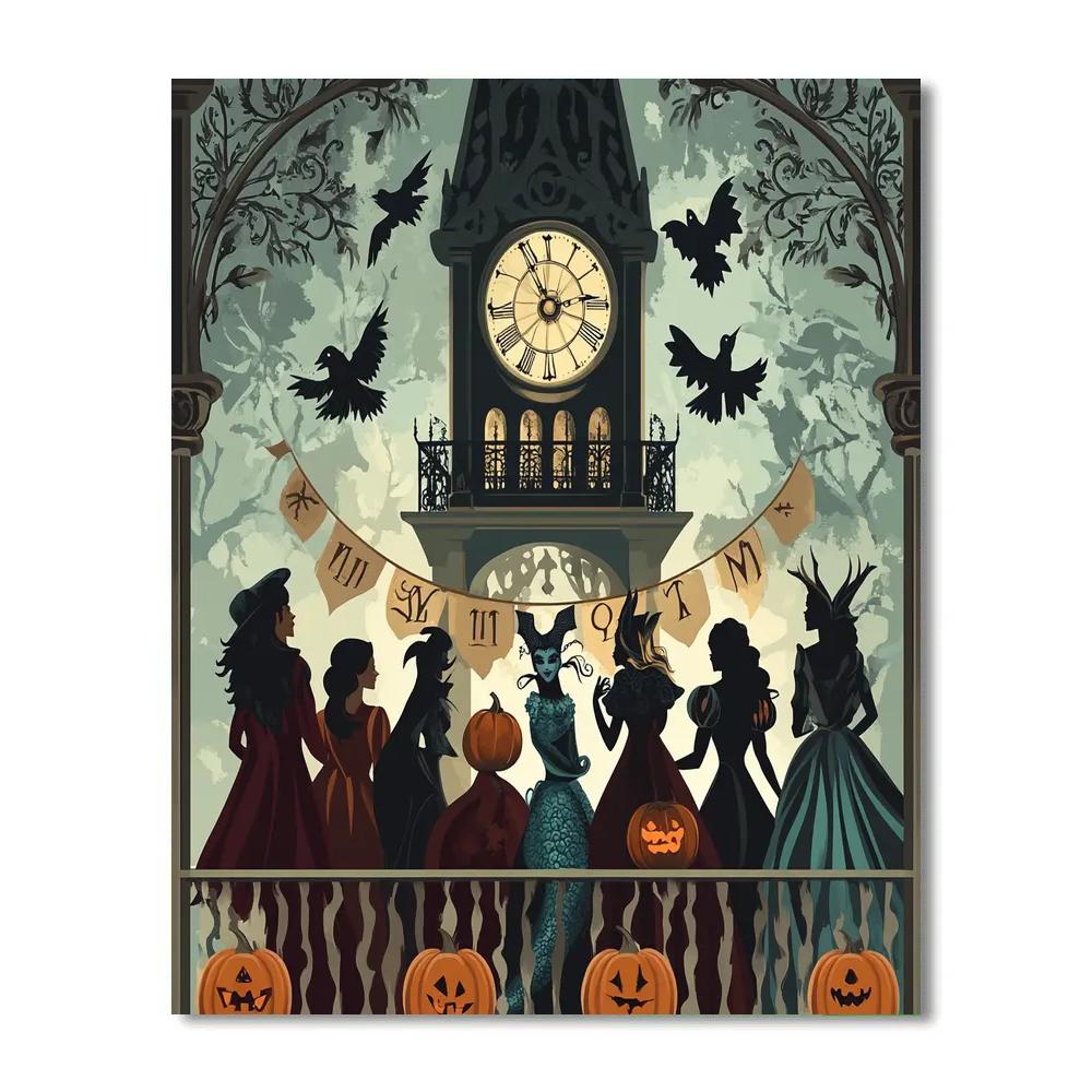 Villainous Masquerade At The Clocktower Number painting