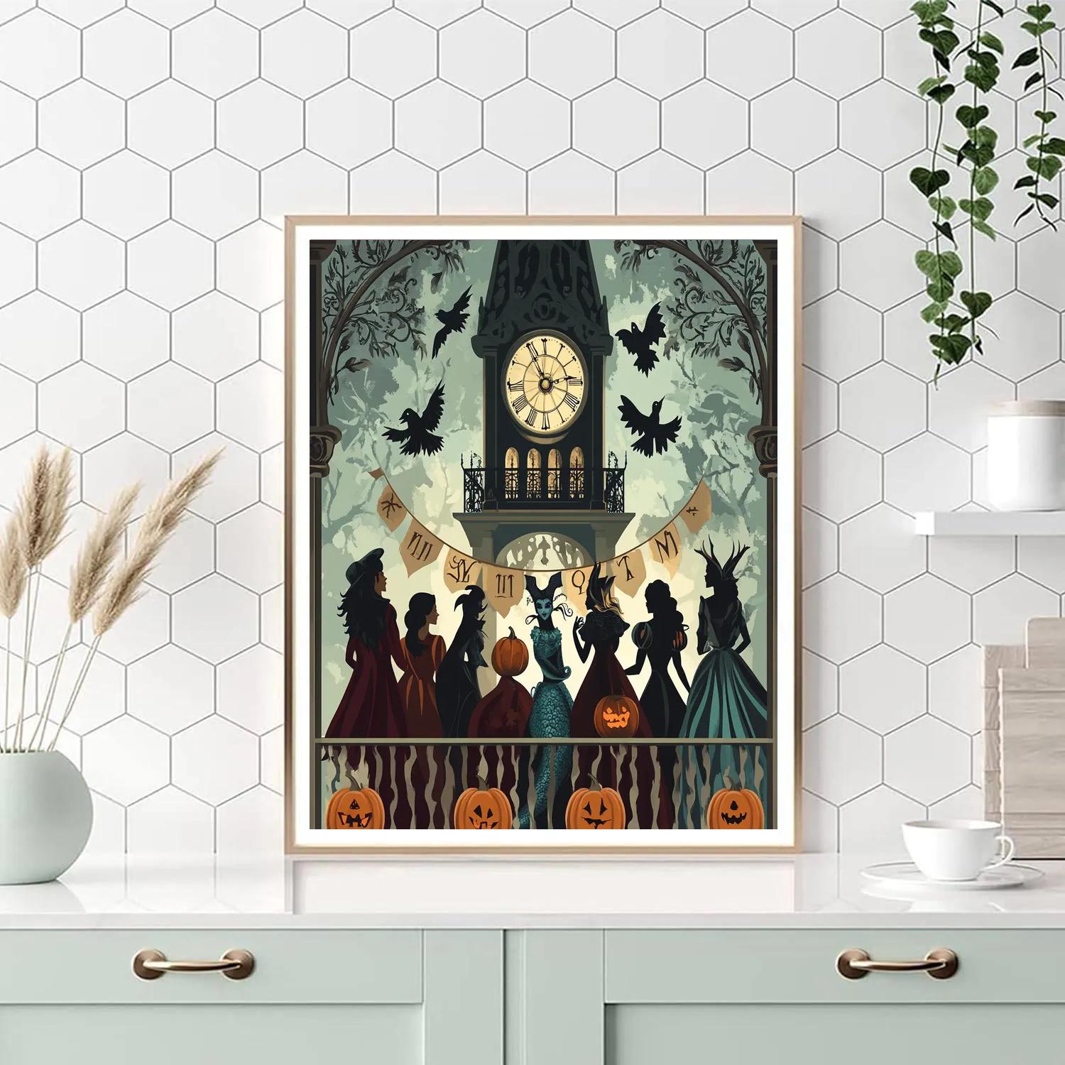 Villainous Masquerade At The Clocktower Number painting