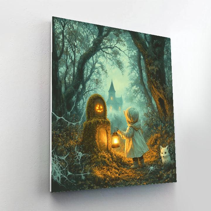 Lantern Graveyard Spooky Paint by numbers kits