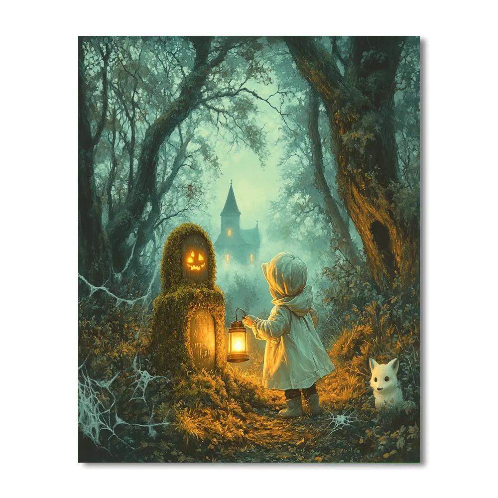 Lantern Graveyard Spooky Paint by numbers kits