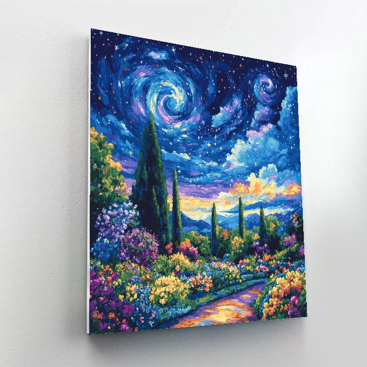 Paul Cézanne Inspired Celestial Gardens paint by color