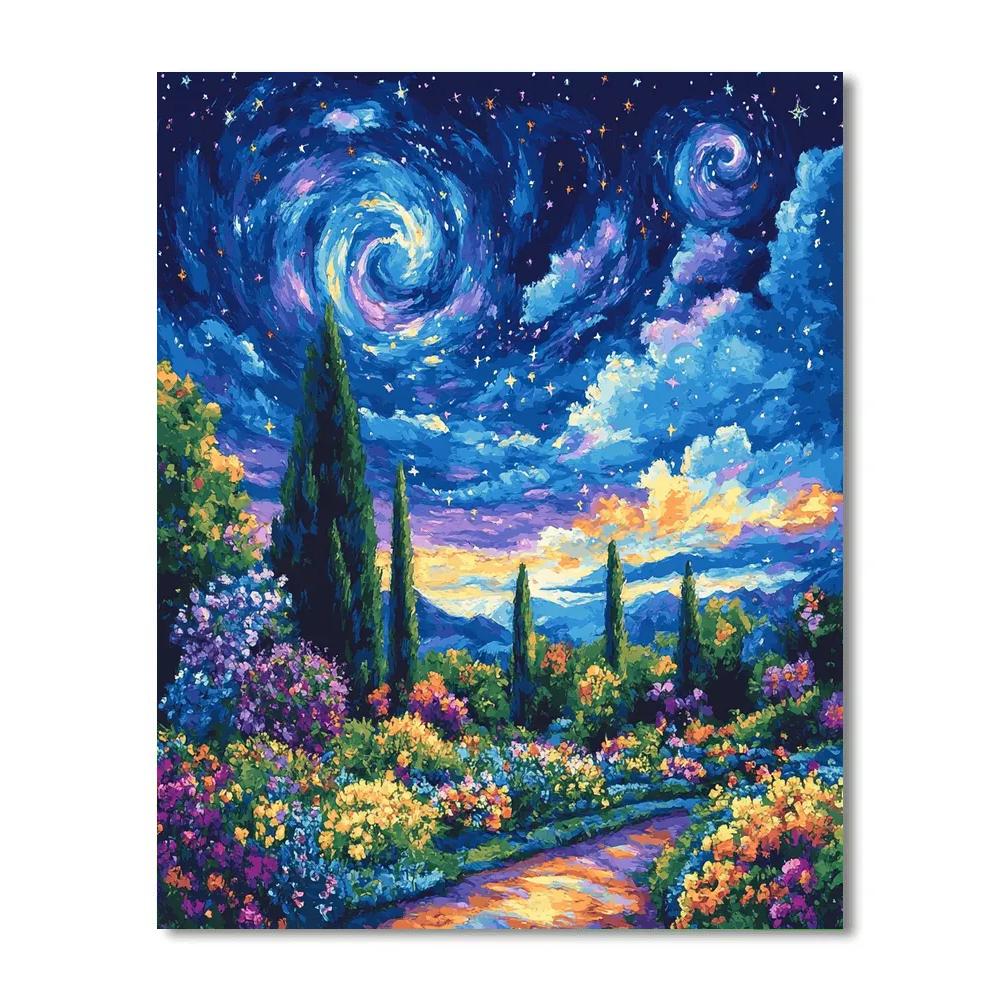 Paul Cézanne Inspired Celestial Gardens paint by color