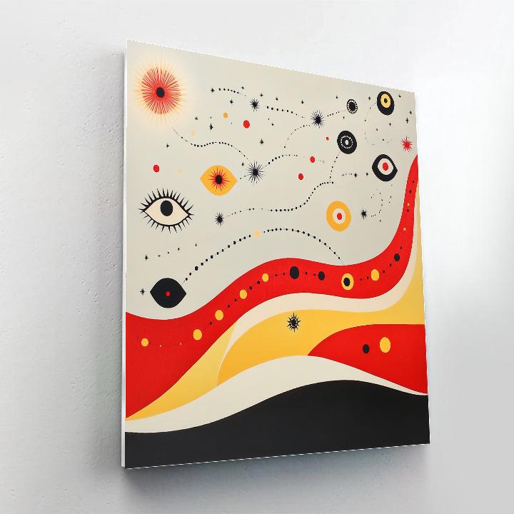 Joan Miró Inspired Dreamy Constellations painting number kit