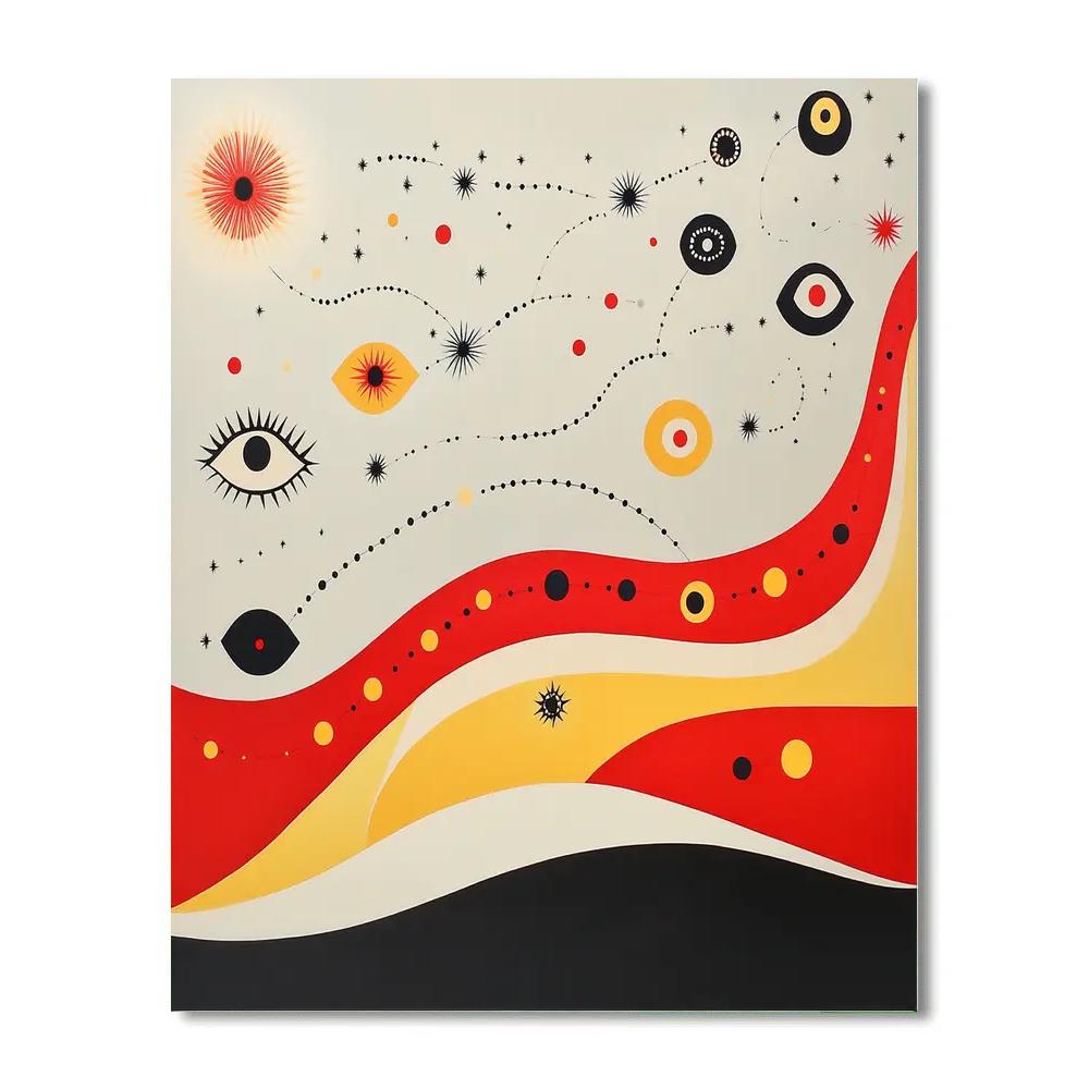 Joan Miró Inspired Dreamy Constellations painting number kit