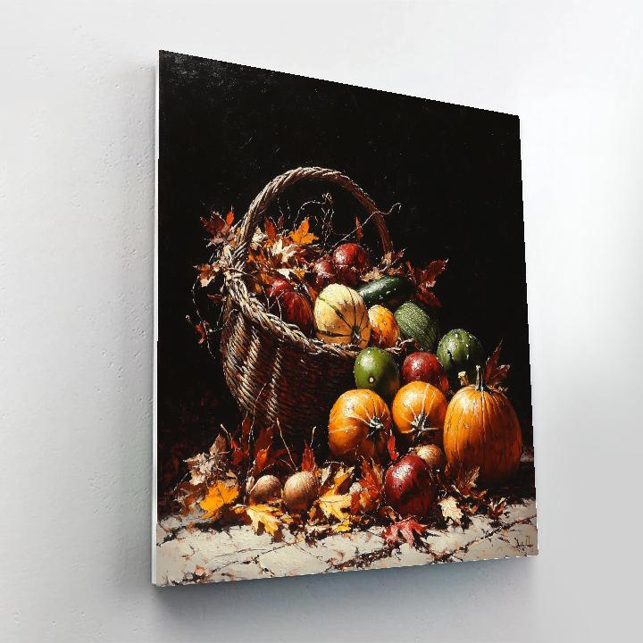 Caravaggio Inspired Shadowed Autumn Harvest Numbered painting kits