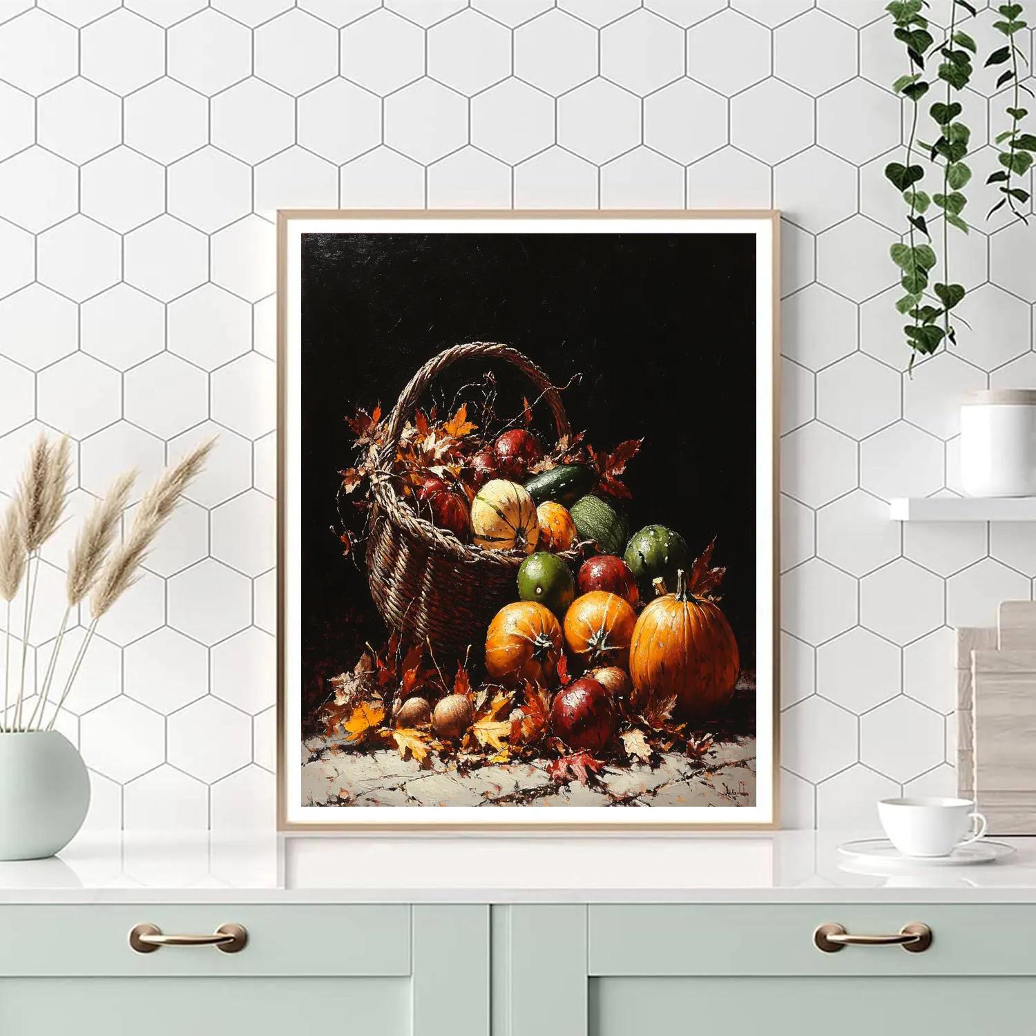 Caravaggio Inspired Shadowed Autumn Harvest Numbered painting kits