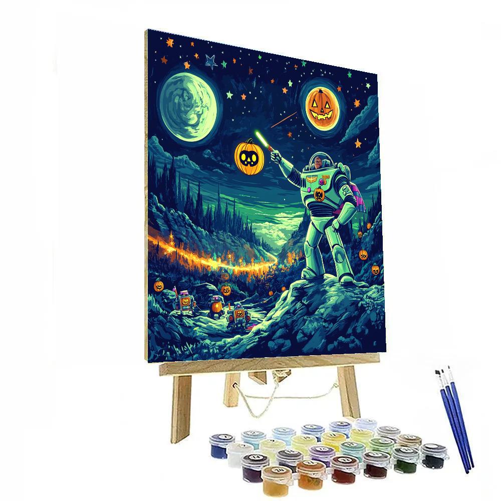 Space Ranger Halloween Patrol paint by number