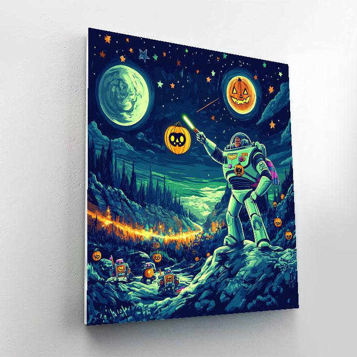 Space Ranger Halloween Patrol paint by number
