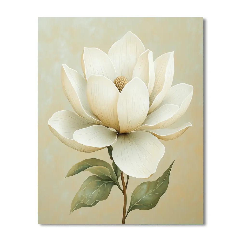 Michelangelo Inspired Magnolia Majesty paint by number