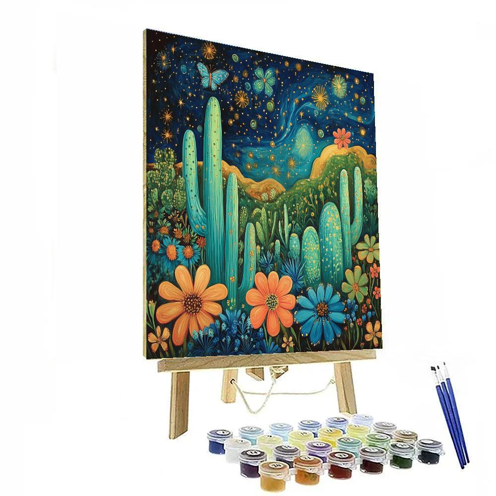 Frida Kahlo Inspired Cosmic Garden paint by color