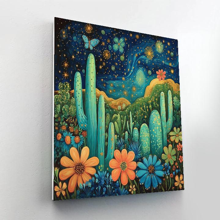 Frida Kahlo Inspired Cosmic Garden paint by color