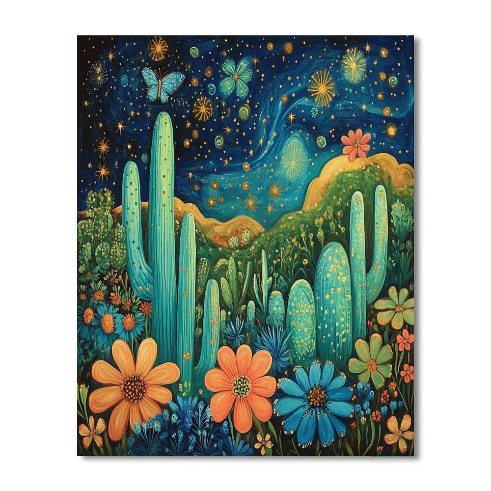 Frida Kahlo Inspired Cosmic Garden paint by color