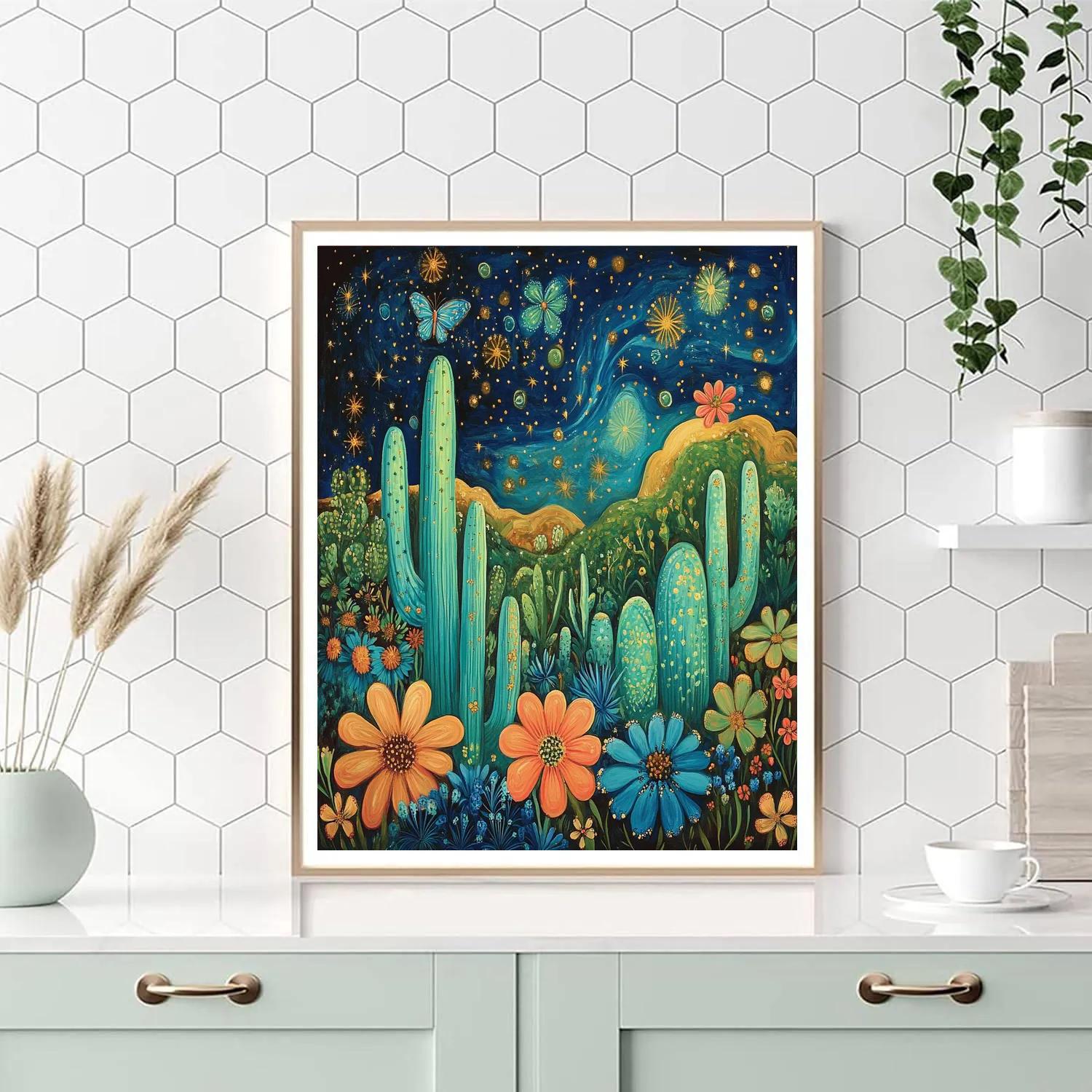 Frida Kahlo Inspired Cosmic Garden paint by color