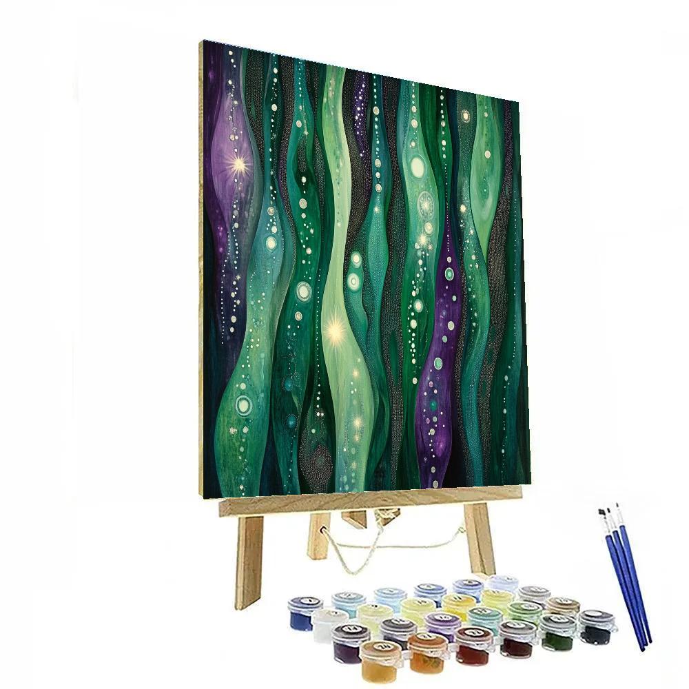 Georges Seurat Inspired Quantum Aurora Field Paint by numbers kits