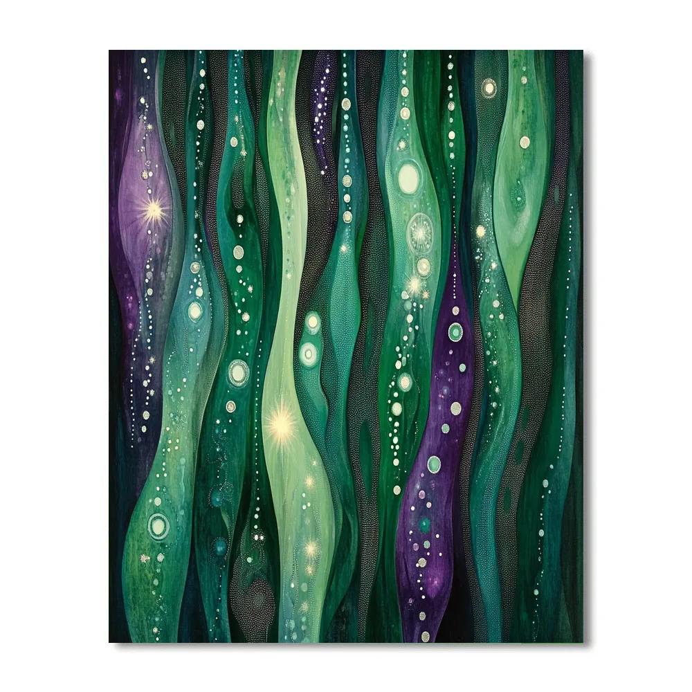 Georges Seurat Inspired Quantum Aurora Field Paint by numbers kits
