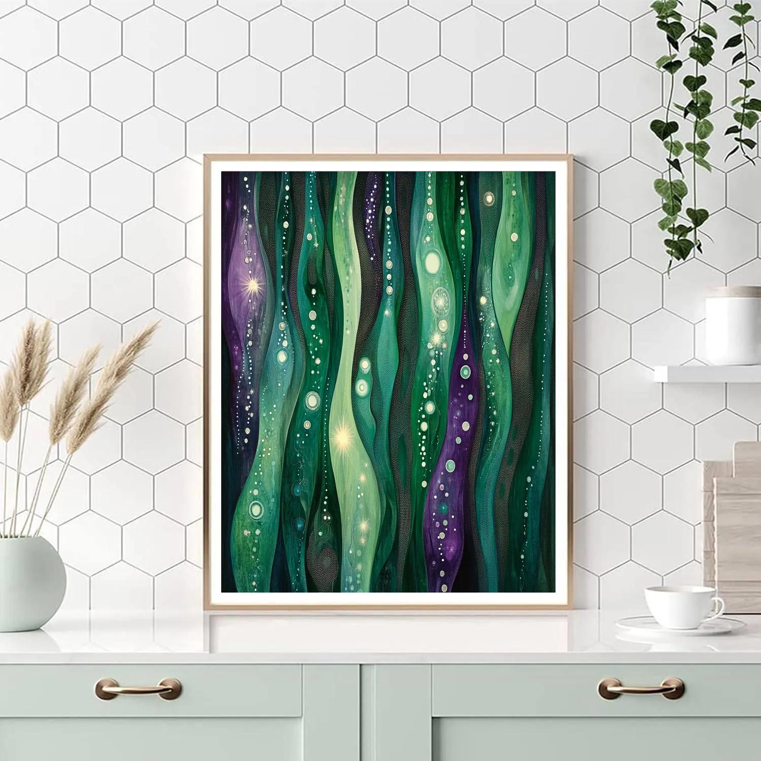 Georges Seurat Inspired Quantum Aurora Field Paint by numbers kits