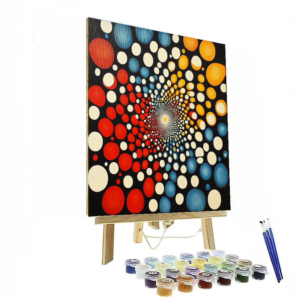 Yayoi Kusama Inspired Infinite Polka Cosmos paint by number