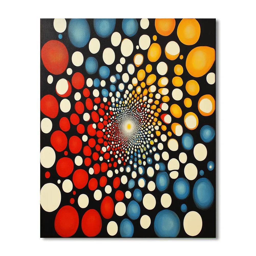 Yayoi Kusama Inspired Infinite Polka Cosmos paint by number