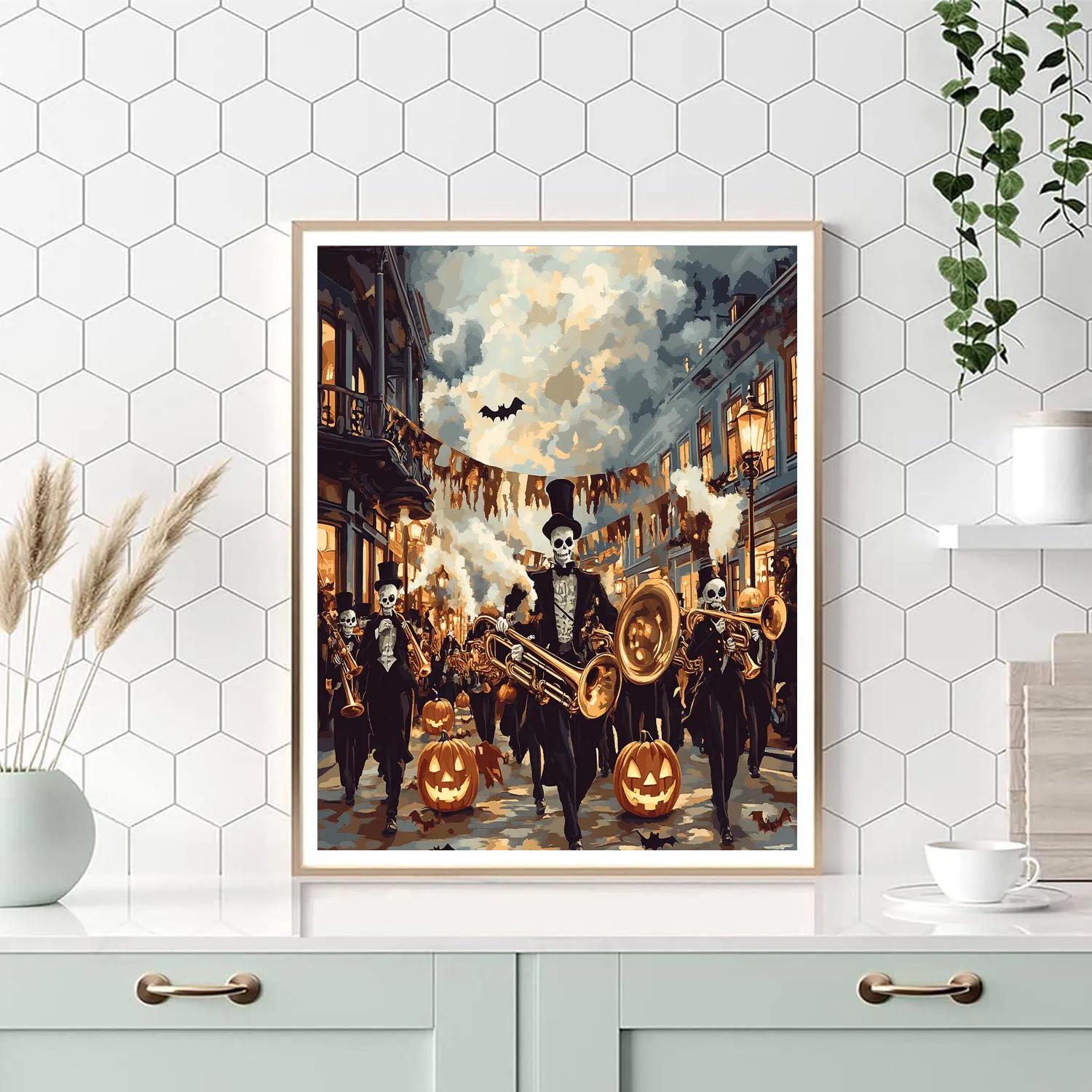 Ghoul Street Parade Haunted Paint by numbers kits