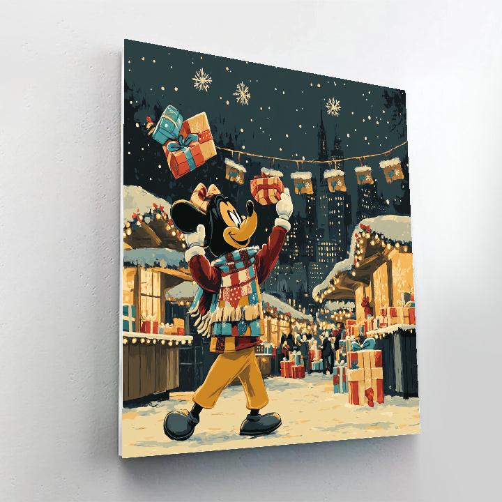 Holiday Market With Goofy And Gifts Paint by numbers kits