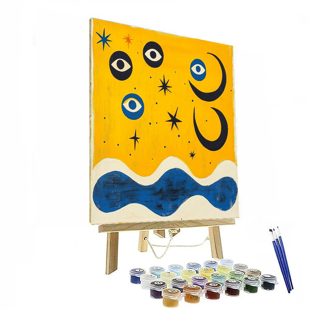 Joan Miró Inspired Ocean Of Stars Number painting