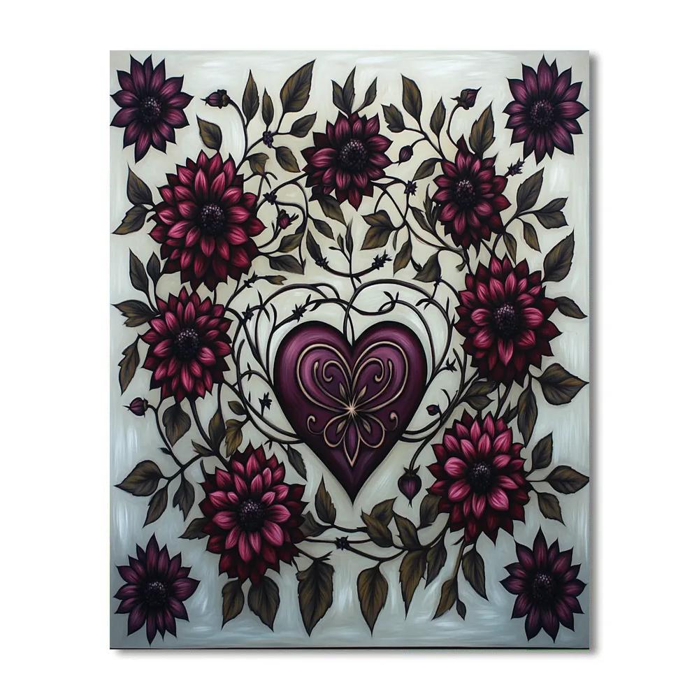 Frida Kahlo Inspired Emotional Bloom paint by numbers