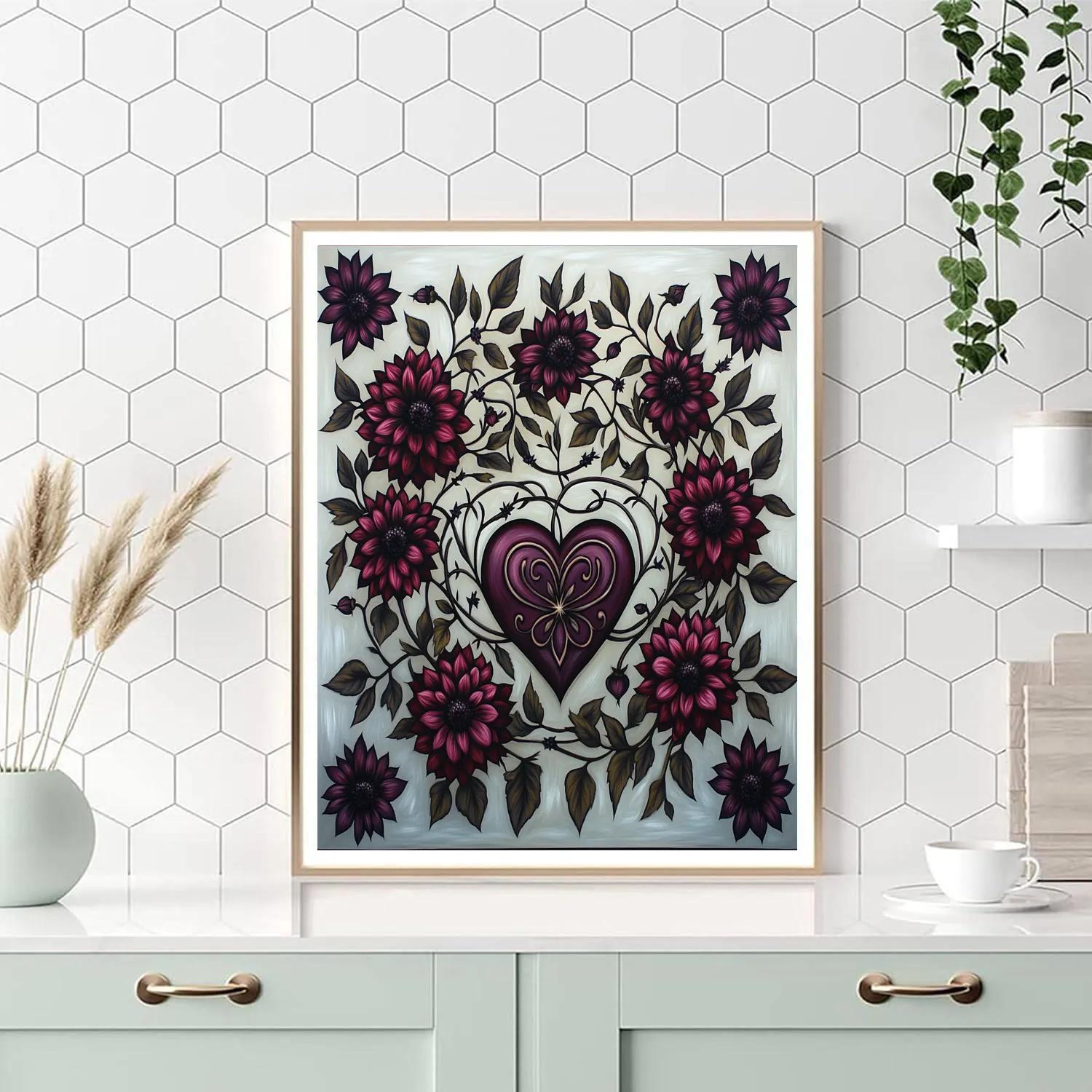 Frida Kahlo Inspired Emotional Bloom paint by numbers