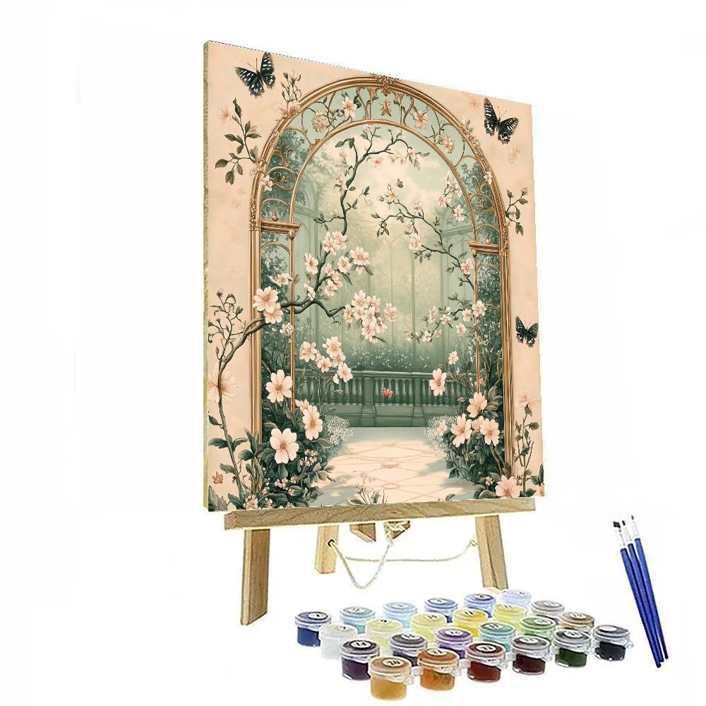 Alphonse Mucha Inspired Garden Symphony paint by number