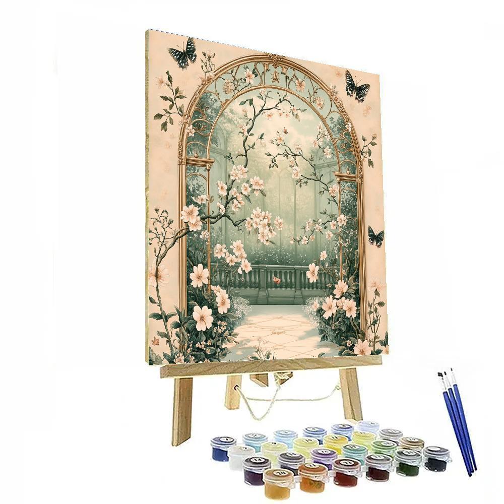 Alphonse Mucha Inspired Garden Symphony paint by number