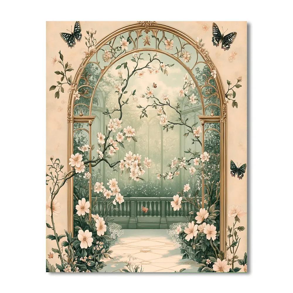 Alphonse Mucha Inspired Garden Symphony paint by number