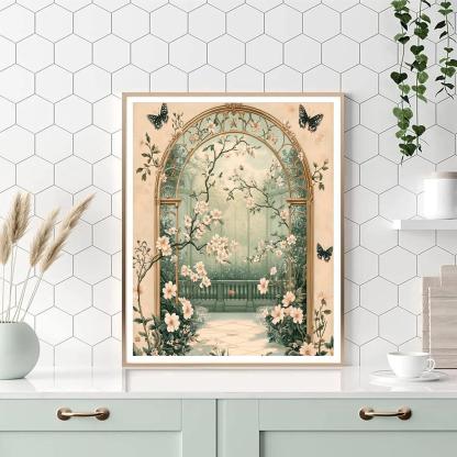 Alphonse Mucha Inspired Garden Symphony paint by number