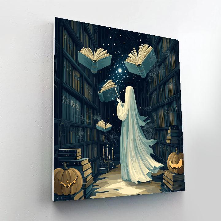 Phantom Librarian With Haunted painting number kit