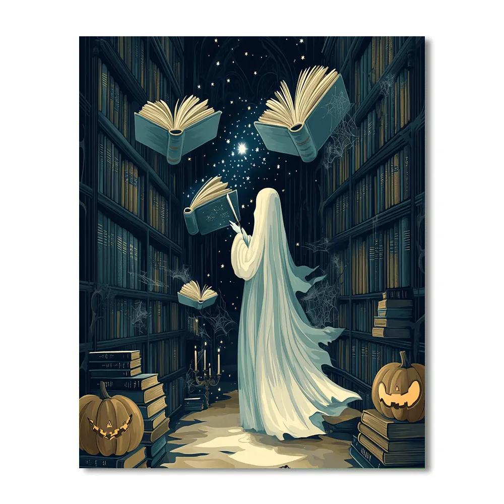 Phantom Librarian With Haunted painting number kit