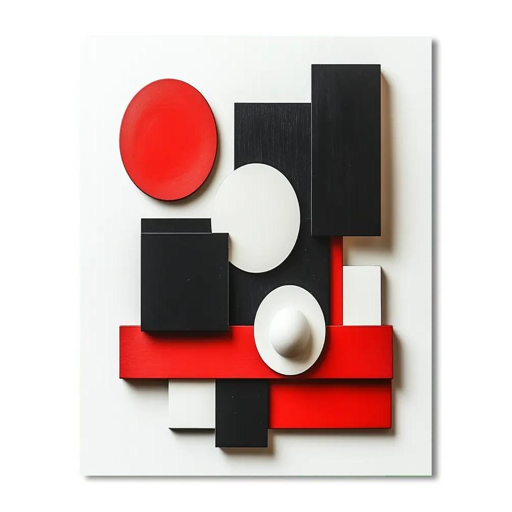 Kazimir Malevich Inspired Suprematist Composition paint by number