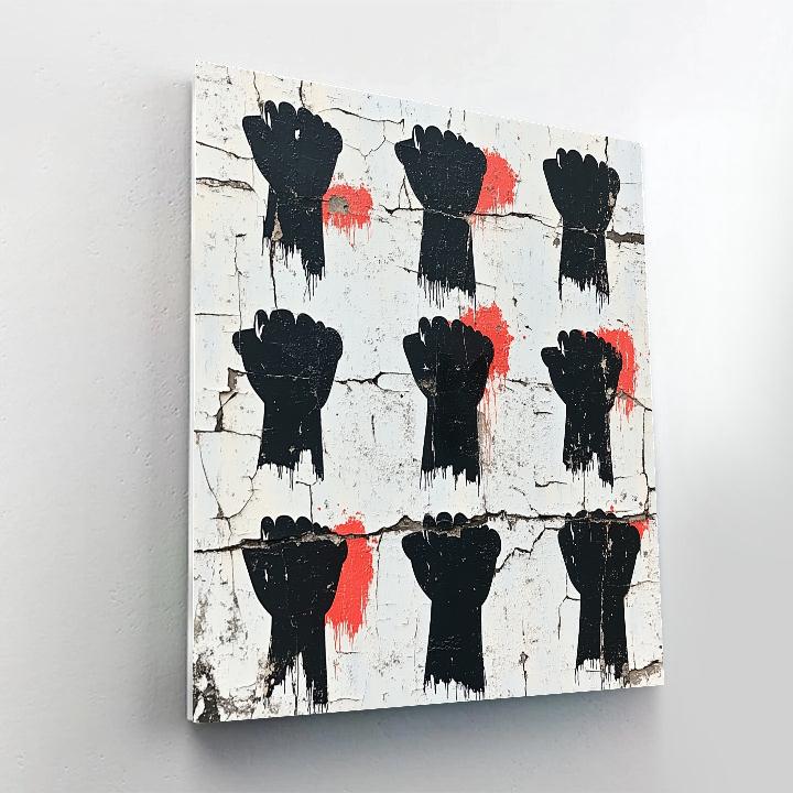 Banksy Inspired Silent Protest Pattern Painting by numbers kit