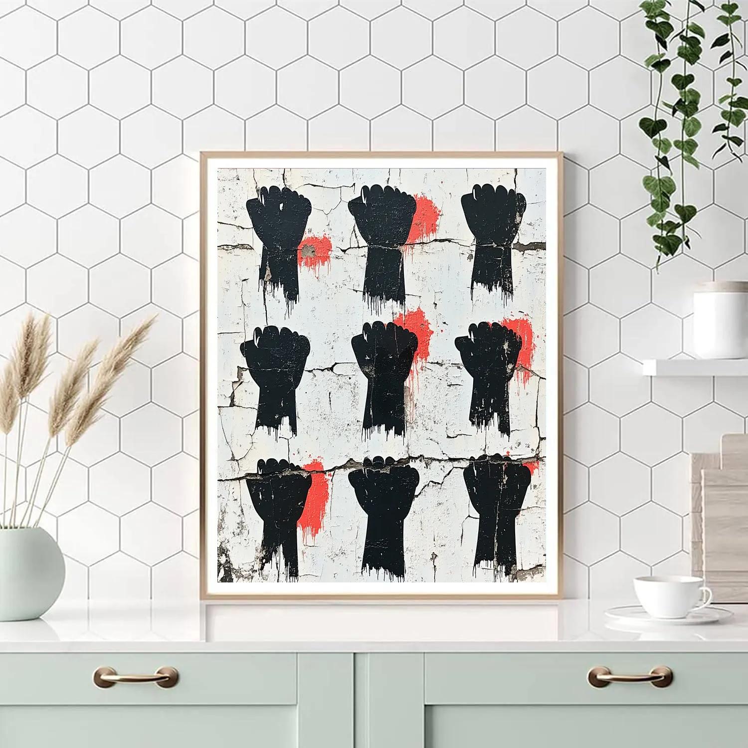Banksy Inspired Silent Protest Pattern Painting by numbers kit
