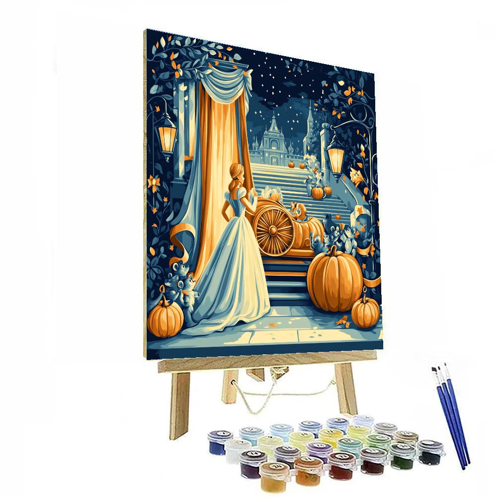 Cinderella Midnight Pumpkin Coach Reveal Numbered painting kits