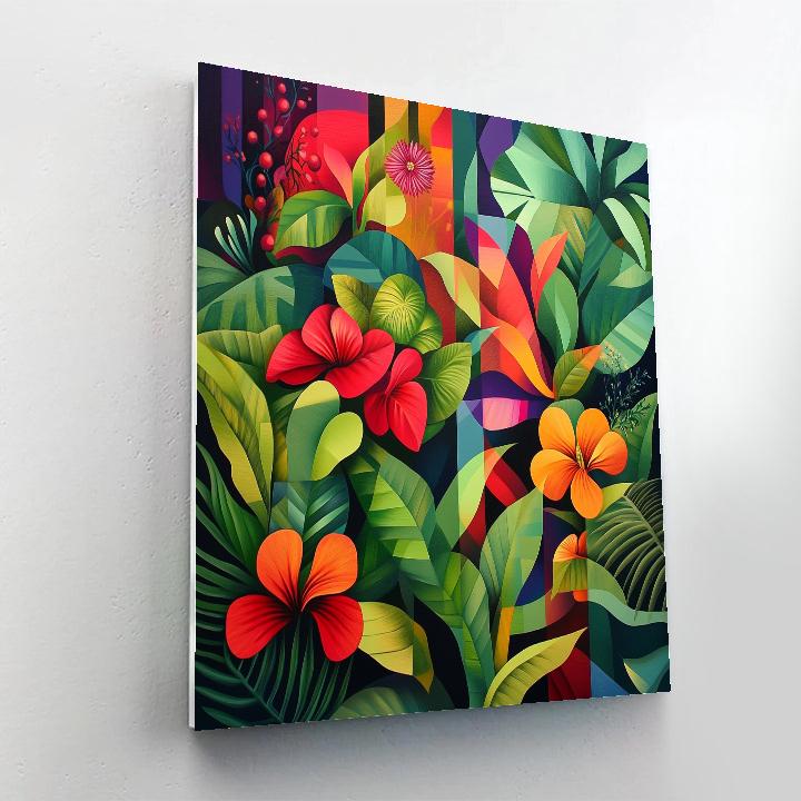 Frida Kahlo Inspired Vibrant Flora DIY paint by numbers