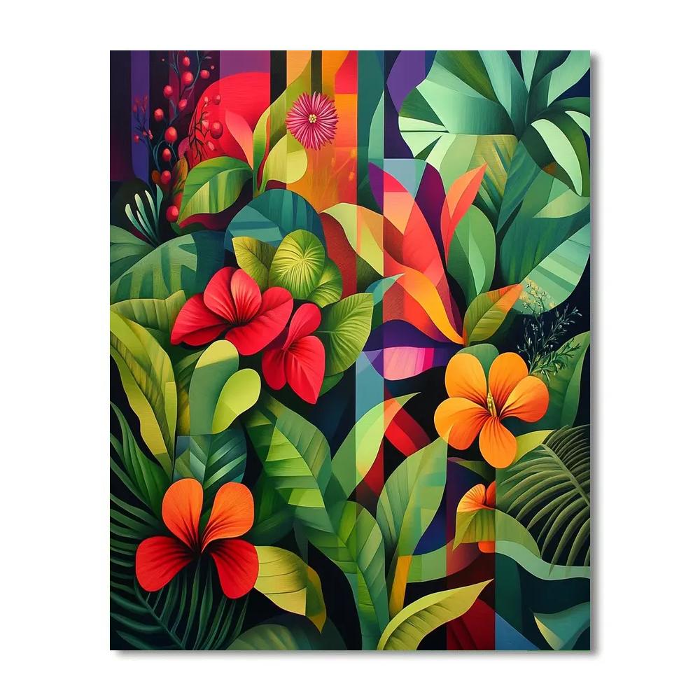 Frida Kahlo Inspired Vibrant Flora DIY paint by numbers
