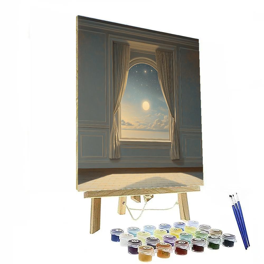 Magritte Inspired Window To Stars DIY paint by numbers